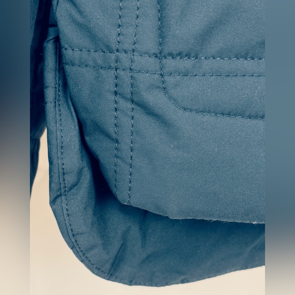 Bass Outdoor Womens Zip Front Quilted Puffer Jacket  Navy Oversized Medium NWT - Picture 11 of 12